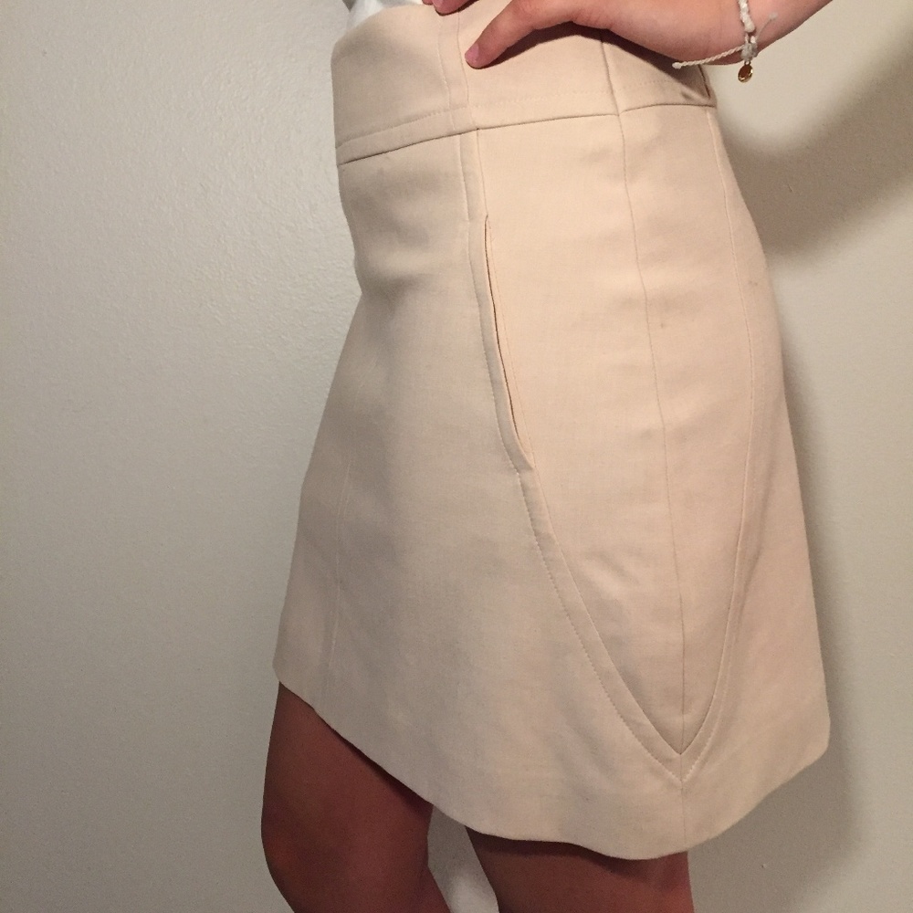Ann Taylor Khaki Mini Skirt